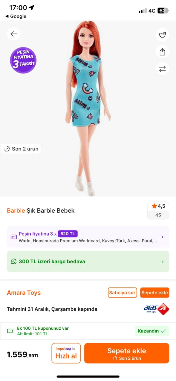 Orijinal barbie bebek - Görsel 5