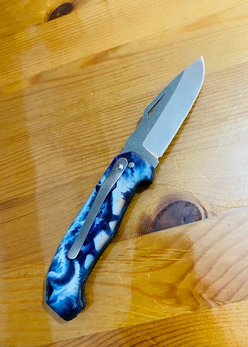 Mavi Saplı Katlanır Bıçak - Görsel 2