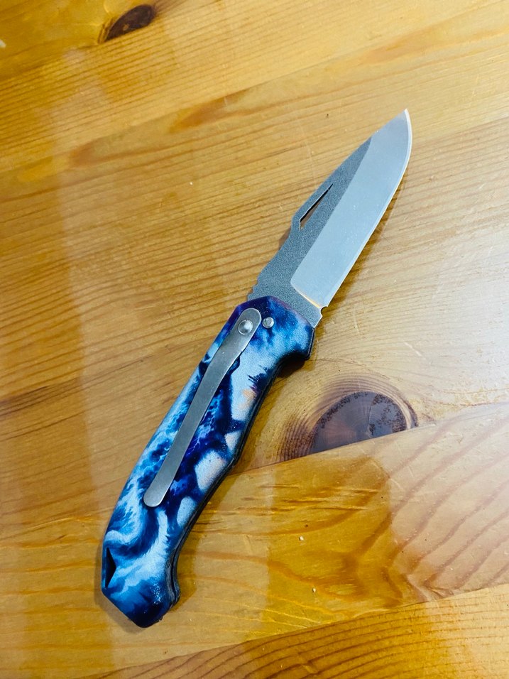 Mavi Saplı Katlanır Bıçak - Görsel 2