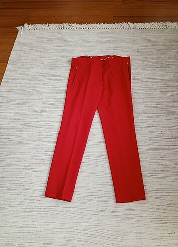 m Beden kırmızı Renk Kumaş pantolon