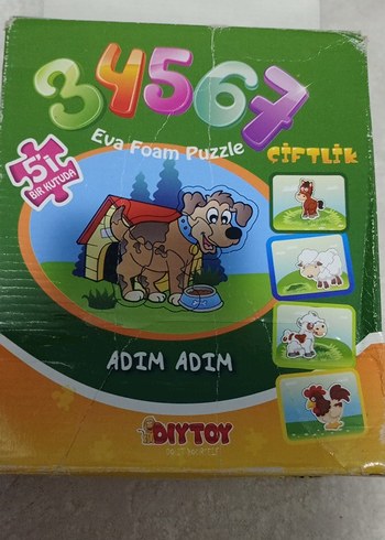 Renkli Çiftlik Temalı Eva Köpük Puzzle