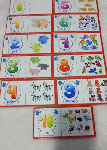  Beden Renk Renkli EVA Köpük Sayılar Puzzle Eğitici Oyuncak