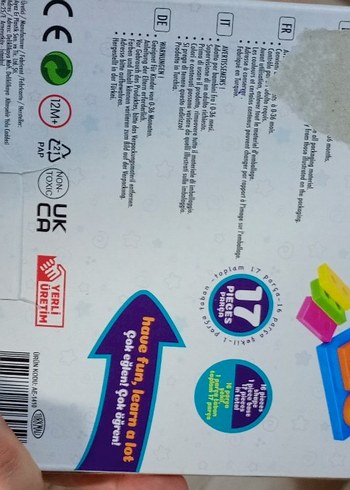 Beden Renkli Eğitici geometrik Oyuncak Seti