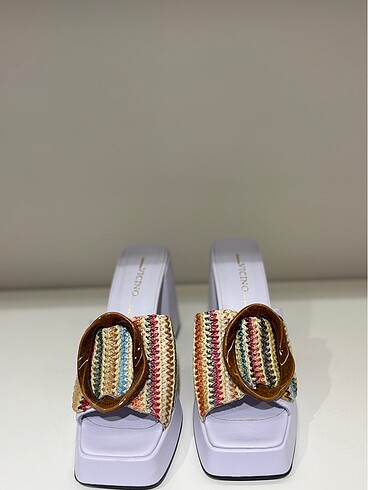 Vicino lila deri platformlu terlik - Görsel 2