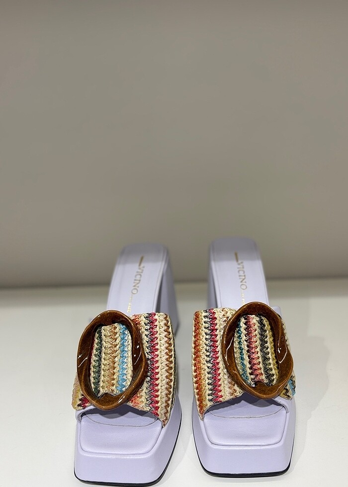 Vicino lila deri platformlu terlik - Görsel 2