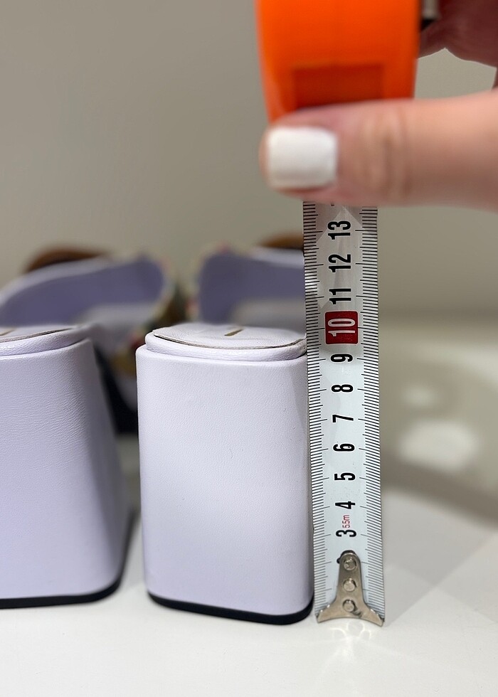 Vicino lila deri platformlu terlik - Görsel 4