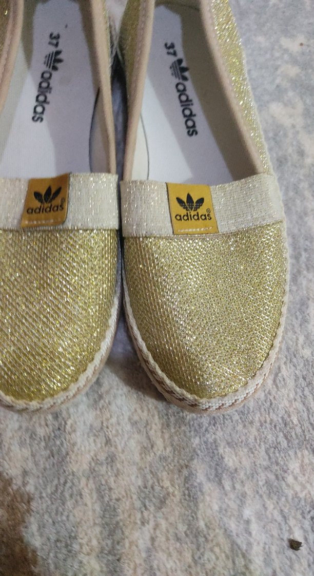 Altın Rengi Parlak Kadın Dolgu Topuk Espadril - Görsel 3