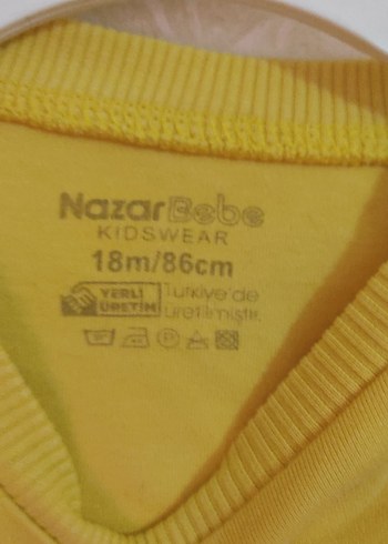 Sarı Baskılı Uzun Kollu Kız Bebek Takımı - Görsel 4