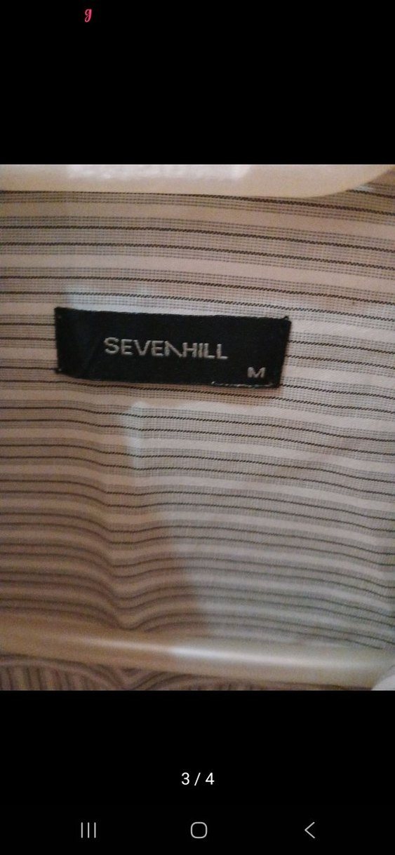 Bej Çizgili Erkek Keten Gömlek - Görsel 3