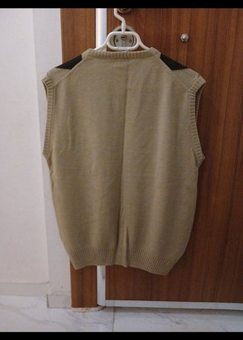 Kahverengi V Yaka Triko Süveter - Görsel 6