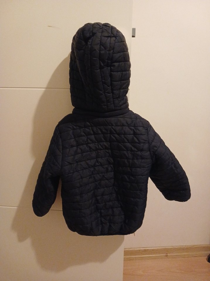 Kapüşonlu Siyah Erkek Çocuk Mont - Görsel 4