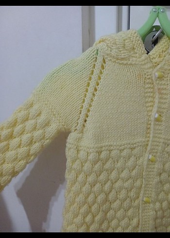 Sarı Örgü Kız Hırka - Görsel 3