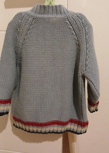 Mavi Erkek Çocuk Örgü Hırka - Görsel 4