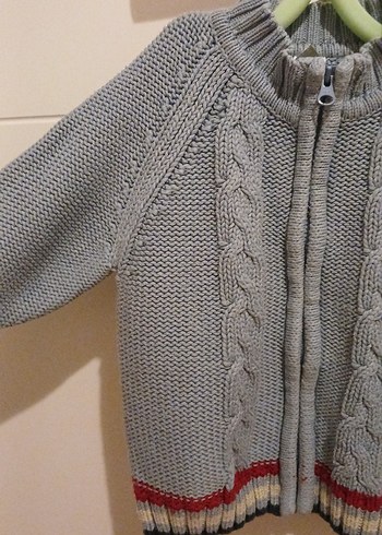 Mavi Erkek Çocuk Örgü Hırka - Görsel 3