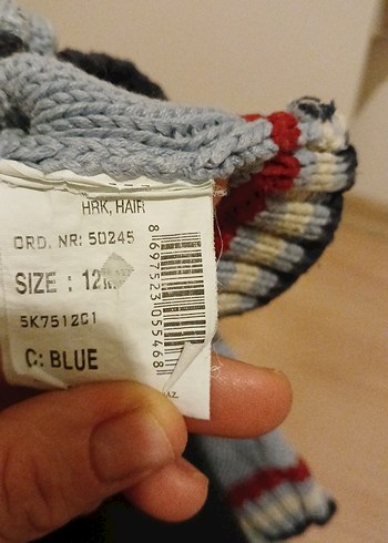 Mavi Erkek Çocuk Örgü Hırka - Görsel 5