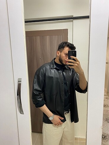 bershka deri gömlek