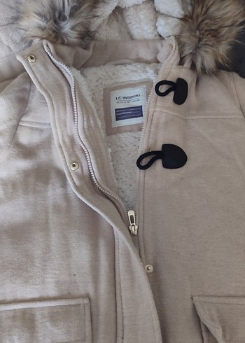 Bej Kürklü Midi Kaban - Görsel 2