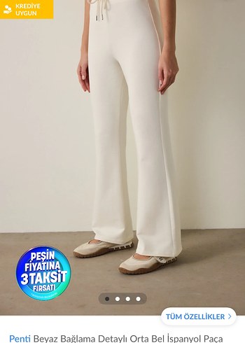 PENTİ Kadın Beyaz Pantolon tayt - Görsel 2