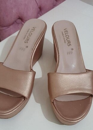 Rosegold dolgu topuk terlik