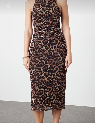 Trendyol & Milla Leopar örme elbise