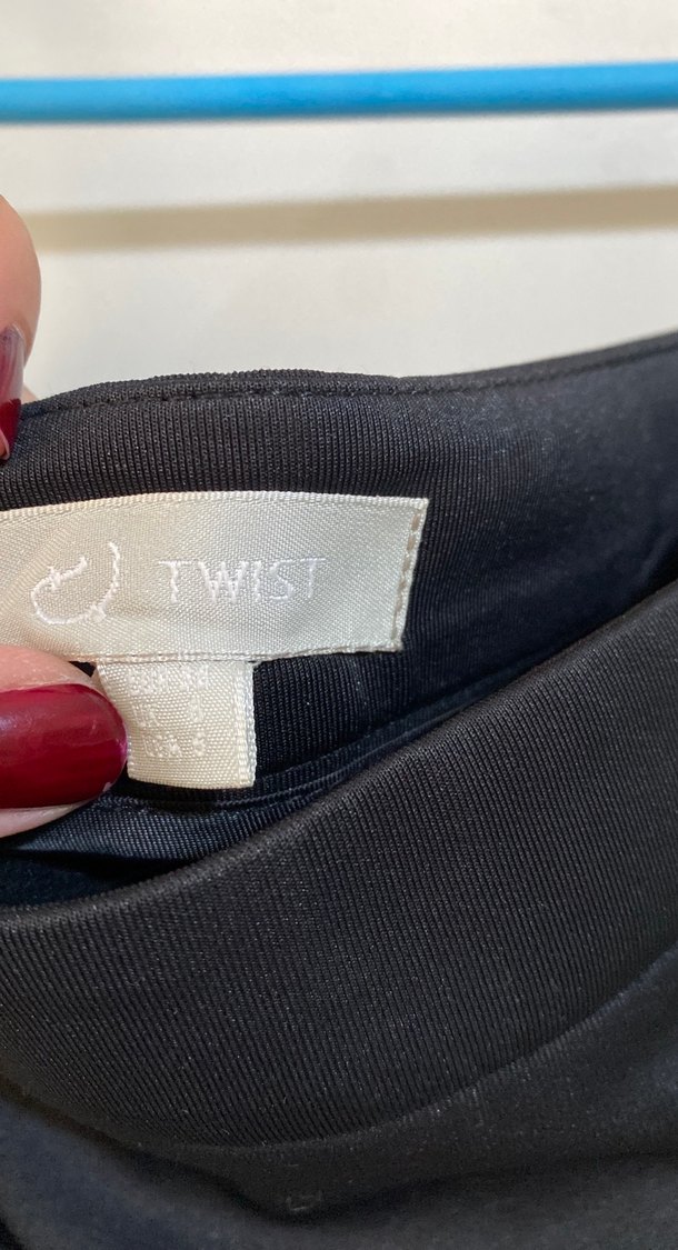 Twist Siyah midi tül file detaylı Kadın Etek - Görsel 2