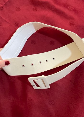 Zara Bej Kadın Pliseli kemerli Kumaş Pantolon - Görsel 4