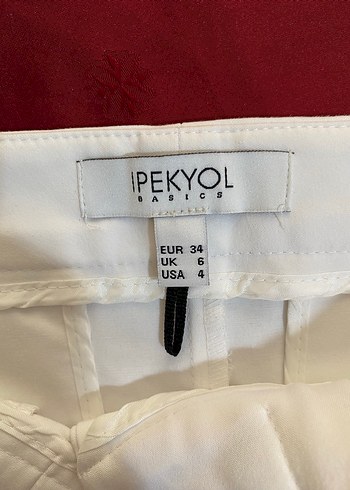 İpekyol Beyaz Kadın Kumaş Pantolon - Görsel 3
