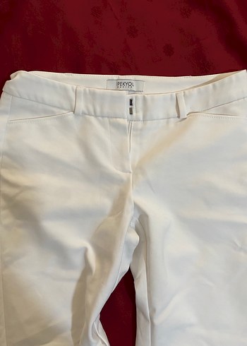 İpekyol Beyaz Kadın Kumaş Pantolon - Görsel 2