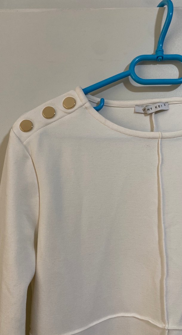 Kadın Beyaz dizüstü kışlık Uzun Kollu elbise - Görsel 2