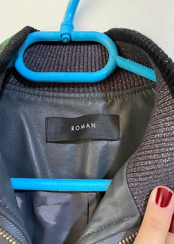 Roman gri kadın deri ceket - Görsel 4