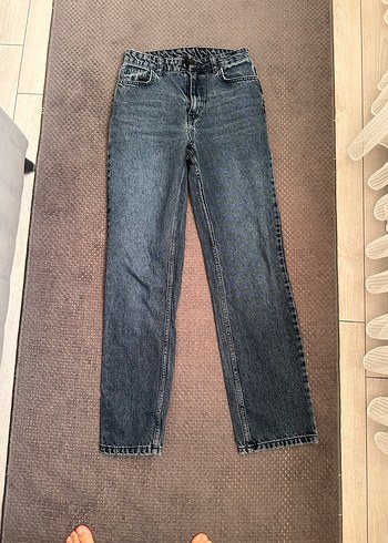 m Beden kahverengi Renk Kadın Gri Normal Boy Denim Jean