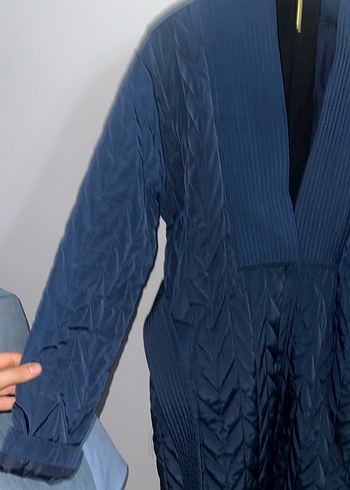 Lacivert Midi Kadın Sabahlık - Görsel 5