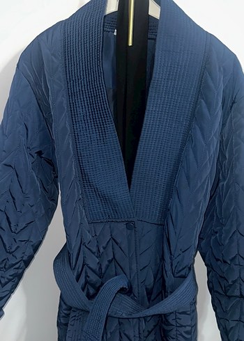 Lacivert Midi Kadın Sabahlık - Görsel 3