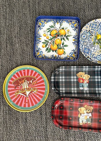 Renkli Nakışlı Bohem Tabak Seti - Görsel 2