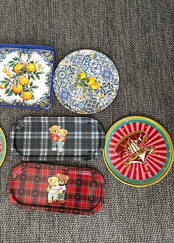 Renkli Nakışlı Bohem Tabak Seti - Görsel 3