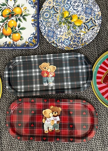 Renkli Nakışlı Bohem Tabak Seti - Görsel 4