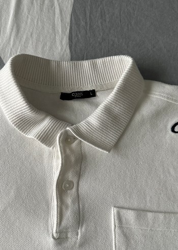 Erkek Beyaz Kısa Kollu Polo Tişört - Görsel 2