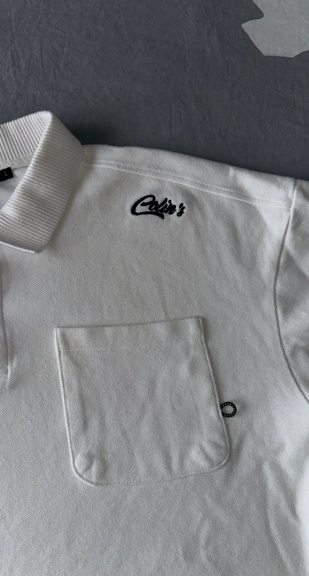 Erkek Beyaz Kısa Kollu Polo Tişört - Görsel 5