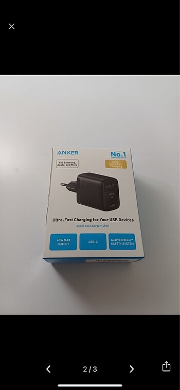 Anker 45W şarj aleti