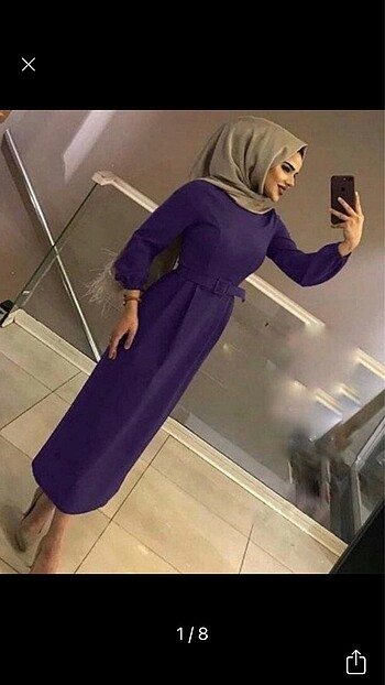 Kemerli Kalem Elbise