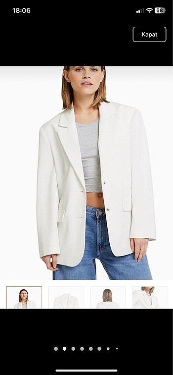 Beyaz blazer ceket