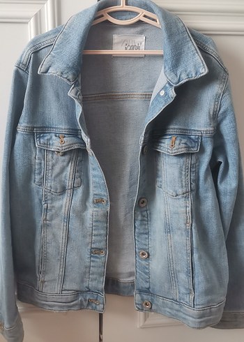 Düğmeli Mavi Denim Ceket