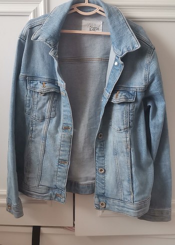 Zara Düğmeli Mavi Denim Ceket