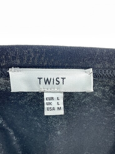 l Beden siyah Renk Twist Bluz %70 İndirimli.