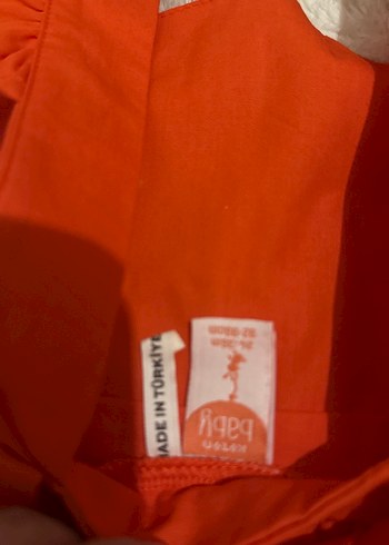 Kız Çocuk Kırmızı Fırfırlı Askılı Elbise - Görsel 3