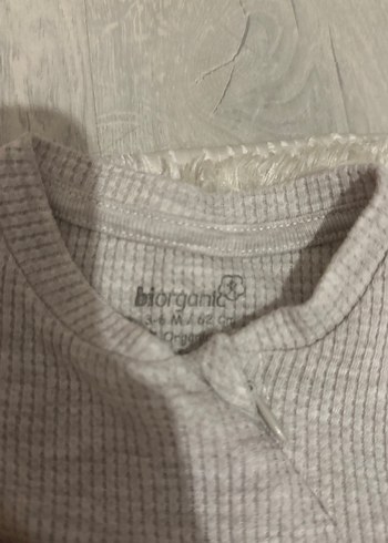 Gri Örgü Bebek Tulum, Uzun Kollu, Boğazlı - Görsel 2