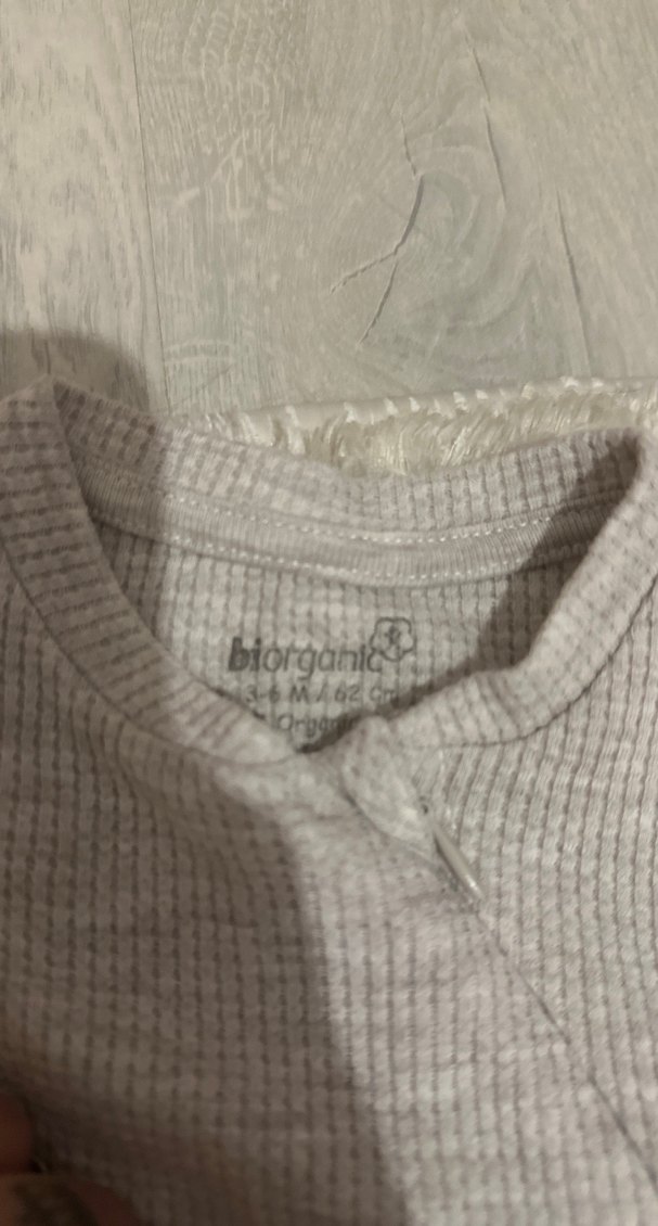 Gri Örgü Bebek Tulum, Uzun Kollu, Boğazlı - Görsel 2