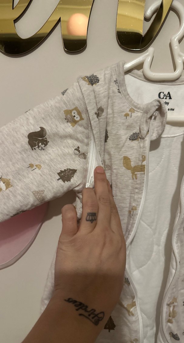 Gri Desenli Bebek Uyku Tulumu - Görsel 3