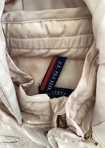 Bej- Toz Pembe Fermuarlı Şişme Yelek - Görsel 2