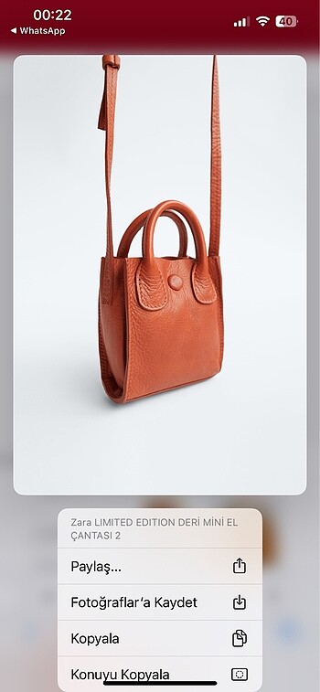Zara mini çanta